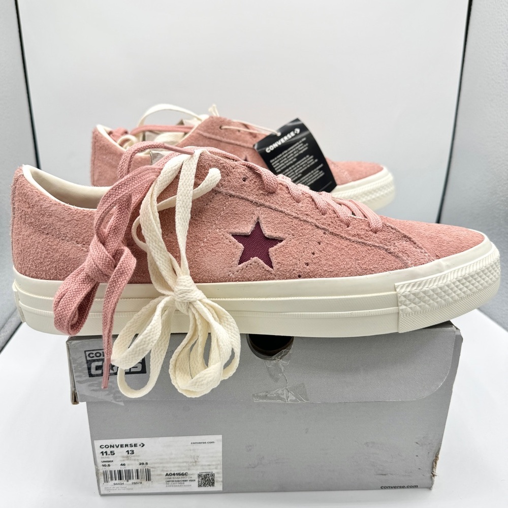 NWT Converse One Star Pro OX Shoes Cherry Vision Canyon Dusk Pink Suede Leather - Picture 3 of 16